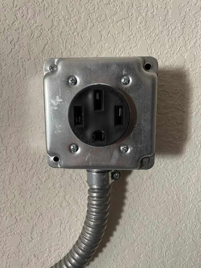 NEMA 14-50 outlet installed for Electrical Panel Upgrade in Big Bear City